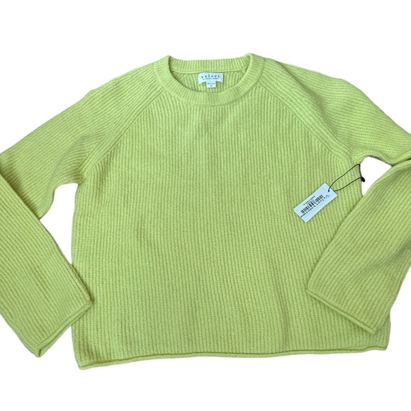 NWT Velvet - Gigi Sweater - Crew Neck - Citron (Neon Yellow/Green) - Siz… - Picture 10 of 10